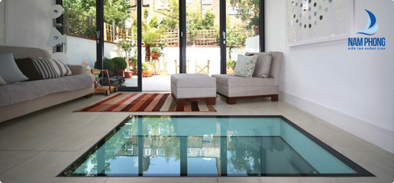 sàn kính cường lực