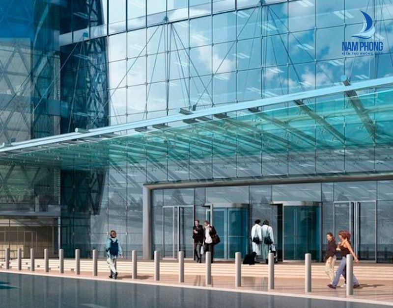 Mái kính cường lực cáp treo