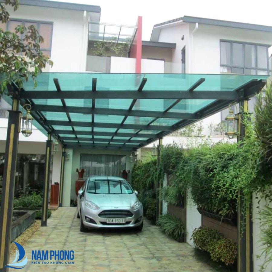 báo giá mái kính cường lực