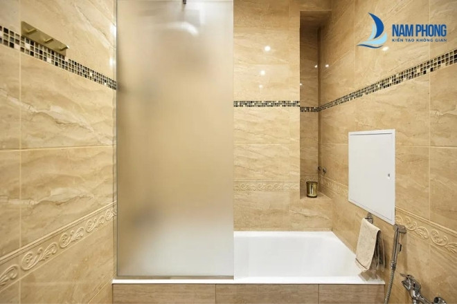 Ứng dụng của vách kính mờ nhà tắm
