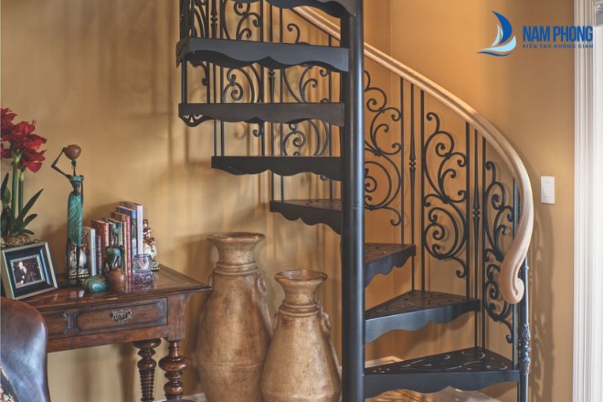 Mẫu cầu thang nghệ thuật phong cách tân cổ điển