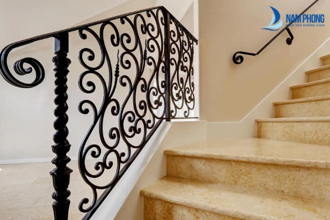 Mẫu lan can cầu thang trong công trình nhà ở