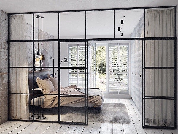Cửa Kéo Phòng Ngủ – Giải Pháp Tiện Lợi, Tiết Kiệm Không Gian 10+ mẫu vách ngăn phòng ngủ bằng nhôm kính đẹp, sang trọng