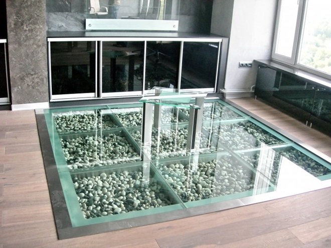Sàn kính cường lực được sử dụng nhiều trong thi công