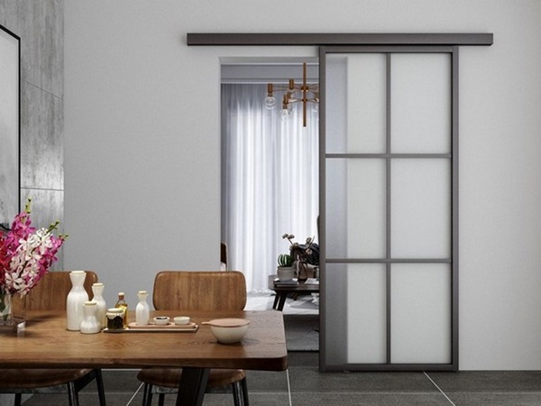 Mẫu cửa lùa khung nhôm kính 1 cánh siêu đẹp