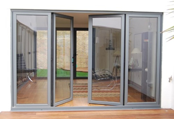 Mẫu cửa chính 4 cánh nhôm kính hợp phong thủy